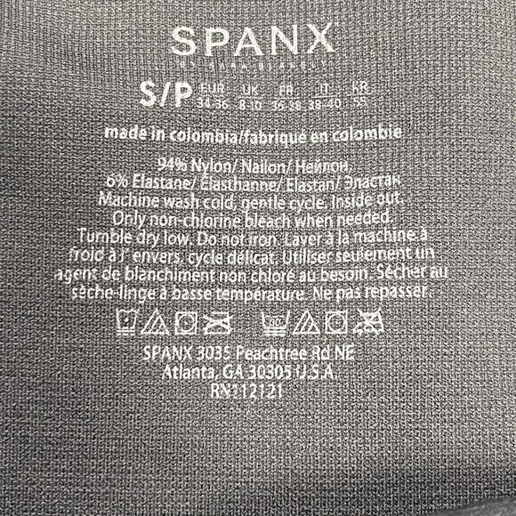 Spanx Look at Me Now Seamless Legging Sz S Black Camo High Waist Shaping Pull On - Picture 5 of 9